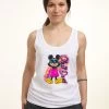 Mickey Mouse And Friends Disney Classic Airbrushed- Top - White -Disney 00fc63febf504e74bc67f6306195ac86