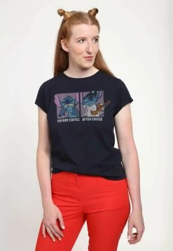 Disney Lilo & Stitch Stitch Coffee - T-Shirt Print - Navy Blue -Disney 012196b995fc4081b6c00582b8098e81