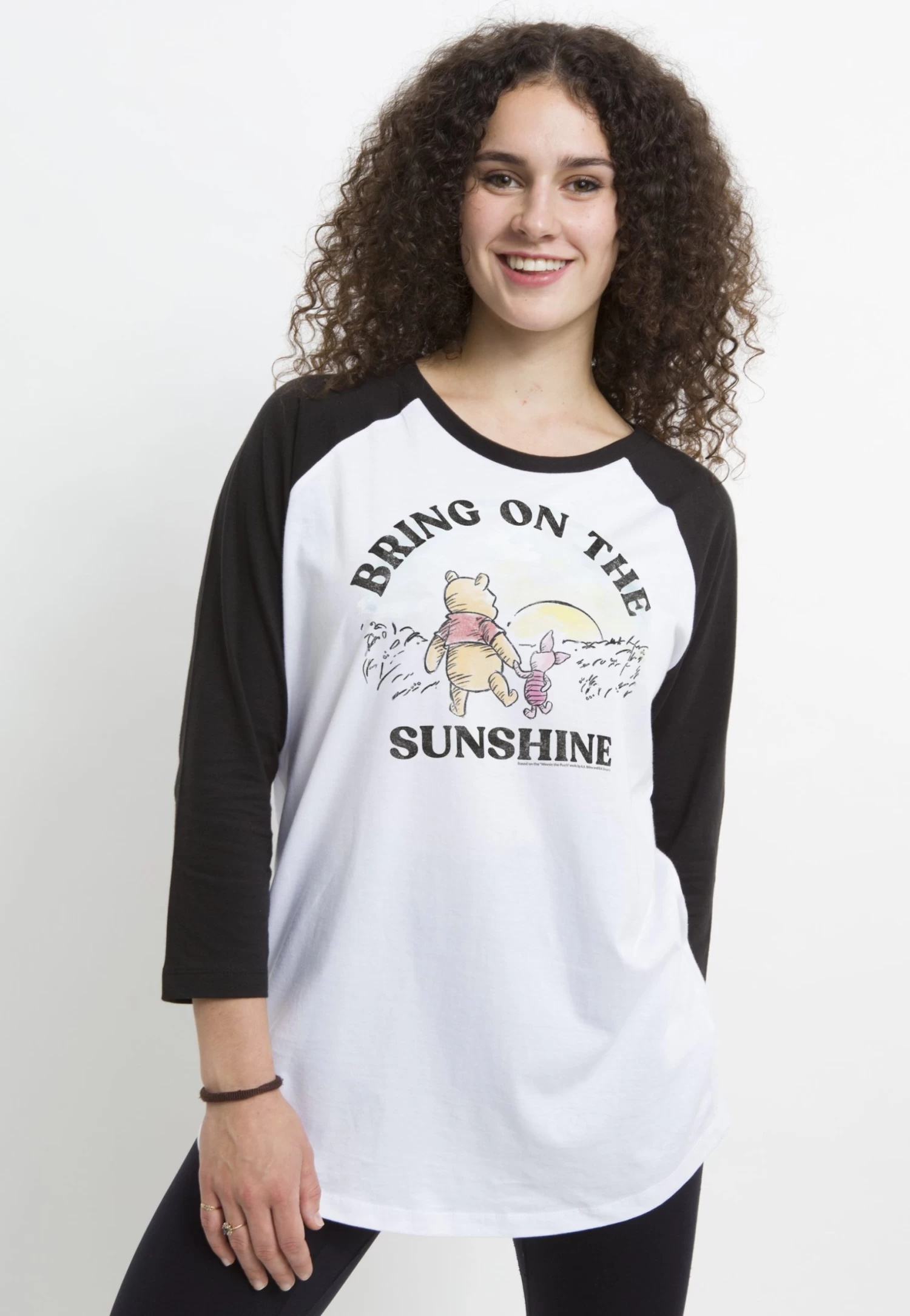 Disney Winnie The Pooh Bring On The Sunshine - Longsleeve - White Black 5 Disney Winnie The Pooh Bring On The Sunshine - Longsleeve - White Black - Afbeelding 3