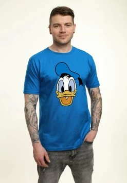 Disney Classic Mickey Big Face Donald- T-Shirt Print - Bright Blue