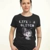 Disney Wreck It Ralph Glitch Life - T-Shirt Print - Black