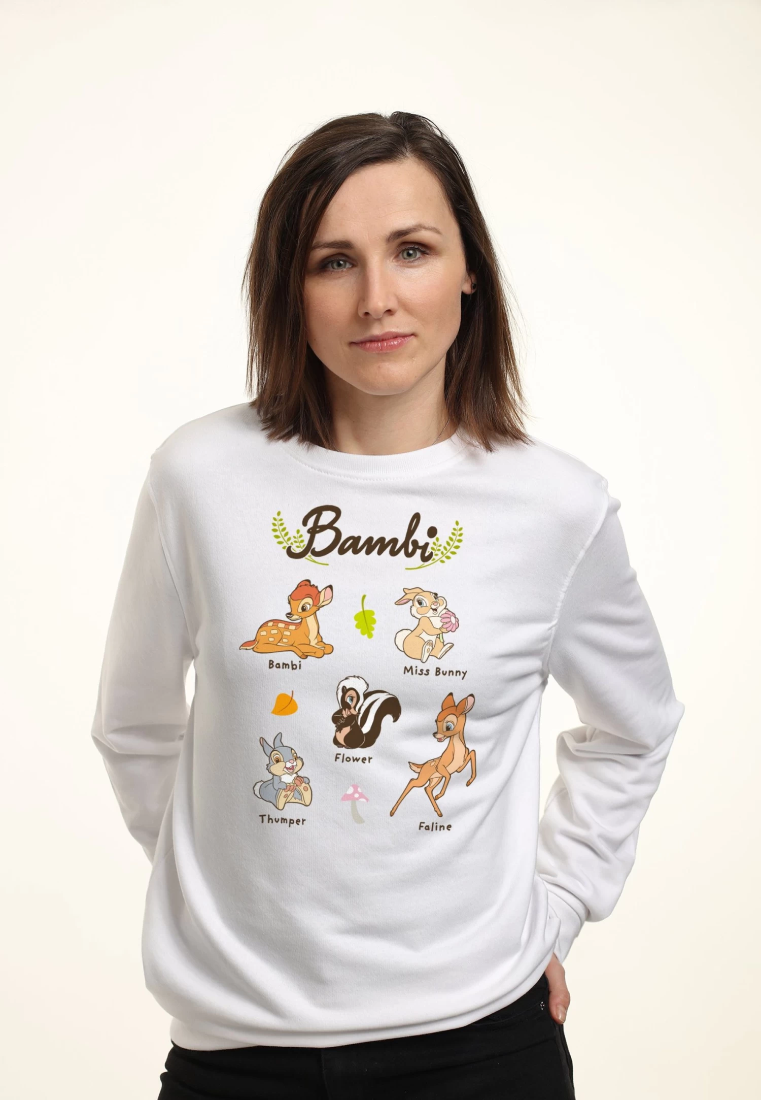 Disney Bambi Textbook - Sweater - White 3 Disney Bambi Textbook - Sweater - White