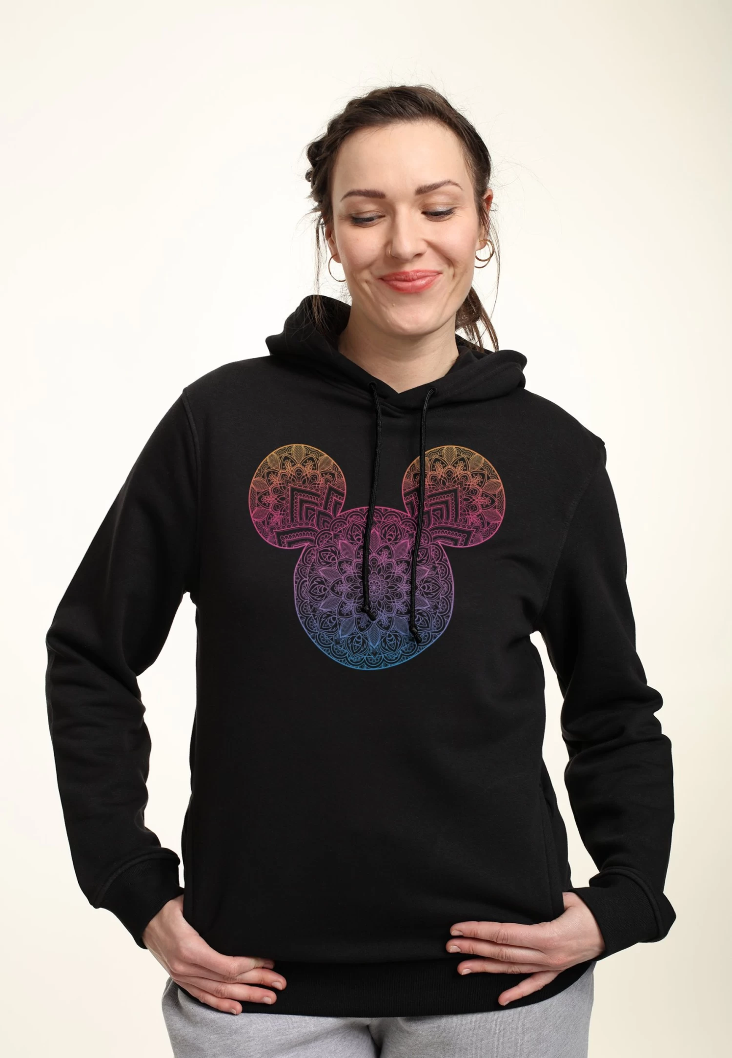 Disney Classic Mickey Mickey Mandala Fill - Hoodie - Black 3 Disney Classic Mickey Mickey Mandala Fill - Hoodie - Black