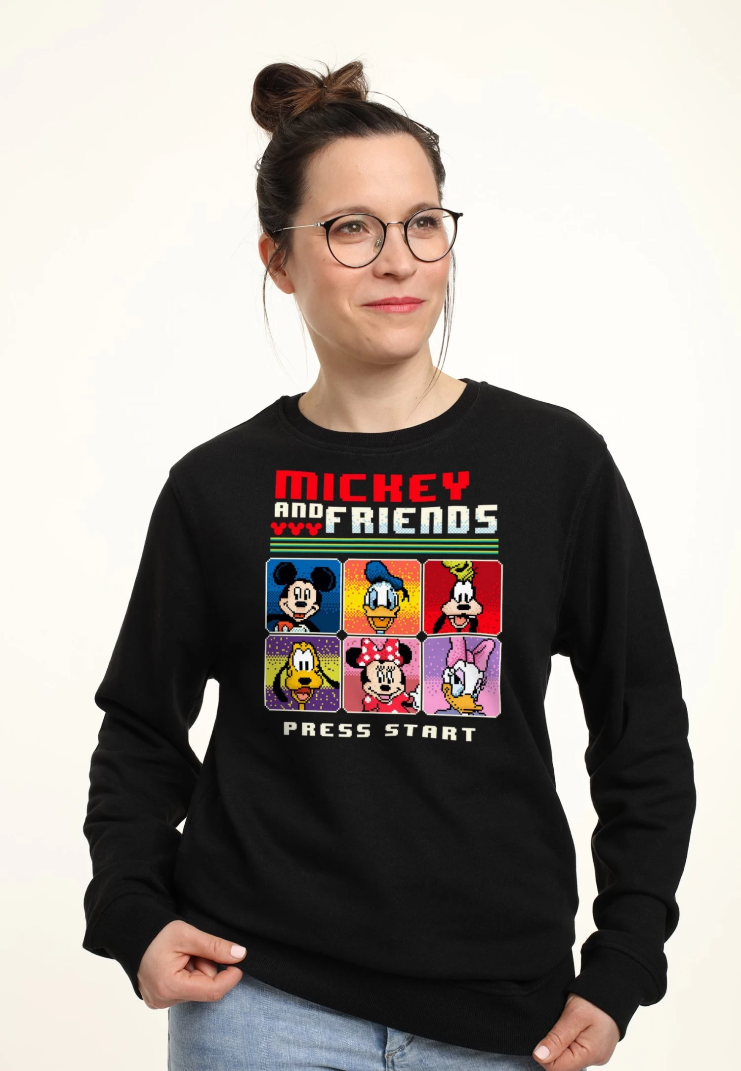 Disney Mickey Mouse Pixel Friends - Sweater - Black 5 Disney Mickey Mouse Pixel Friends - Sweater - Black - Afbeelding 3