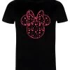 Disney Classic Mickey Minnie Hearts Fill - T-Shirt Print - Black