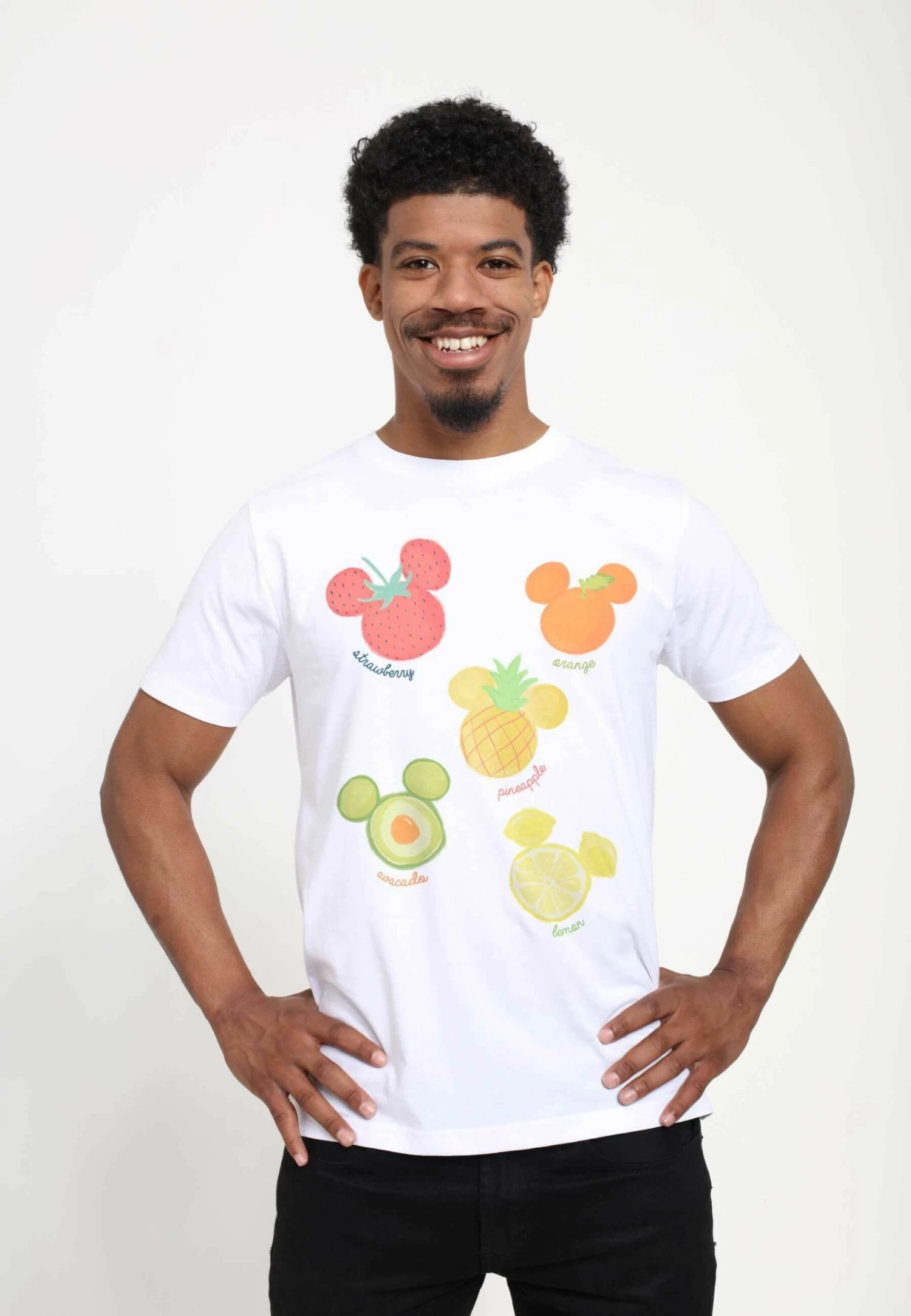 Disney Mickey Classic Assorted Fruit Unisex - T-Shirt Print - White 3 Disney Mickey Classic Assorted Fruit Unisex - T-Shirt Print - White
