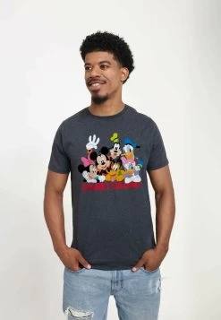 Mickey Classic Disney Squad Unisex - T-Shirt Print - Melange Black -Disney 0a342f15ae0f41098f8e4e9d19633a72