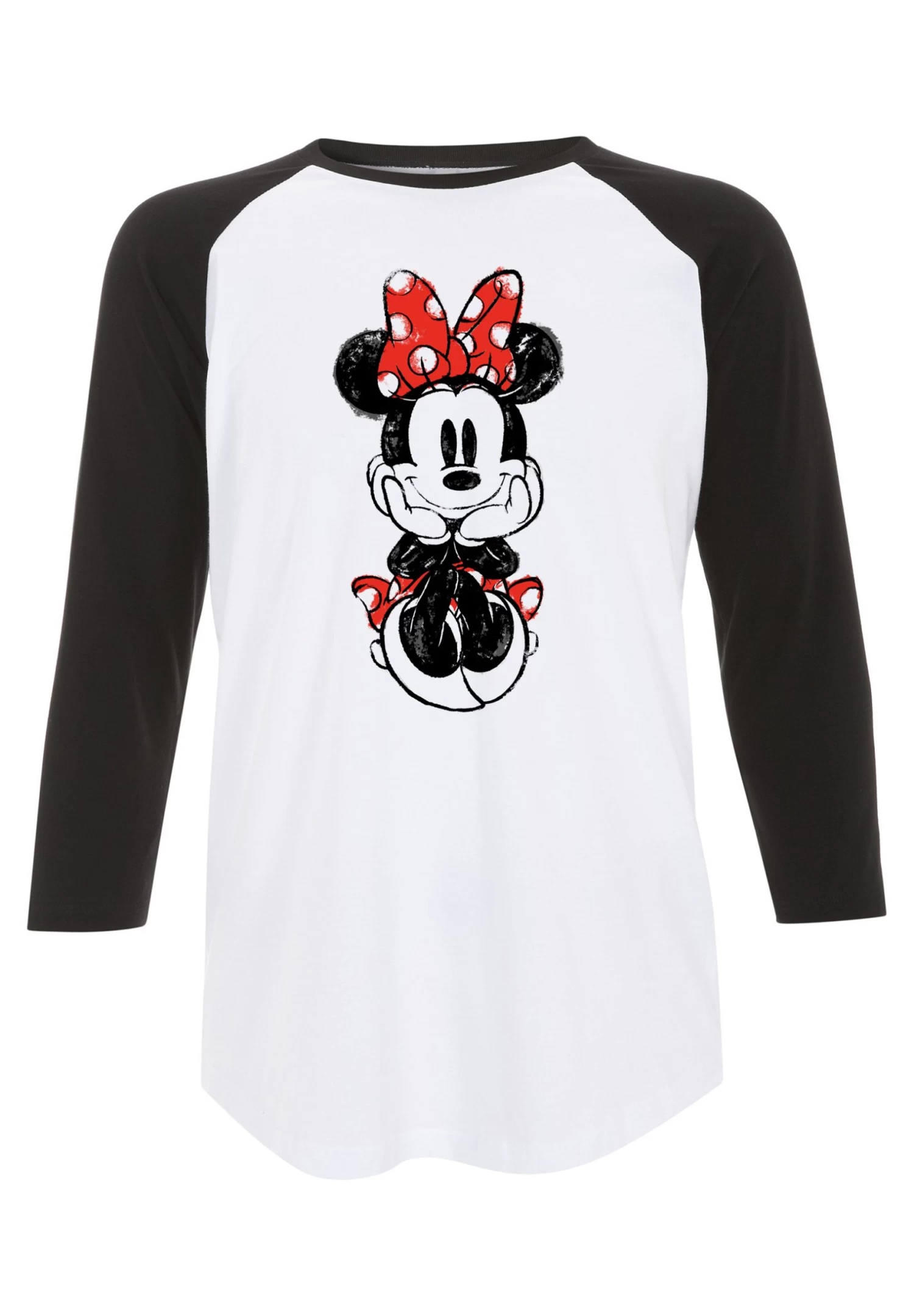 Disney Mickey And Friends Sitting Minnie Sketch - Longsleeve - White/Black 7 Disney Mickey And Friends Sitting Minnie Sketch - Longsleeve - White/Black - Afbeelding 5
