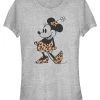 Disney Mickey Friends Leopard Mouse - T-Shirt Print - Heather Grey -Disney 0c1e9f18231940f7aa789d344bde3bd2