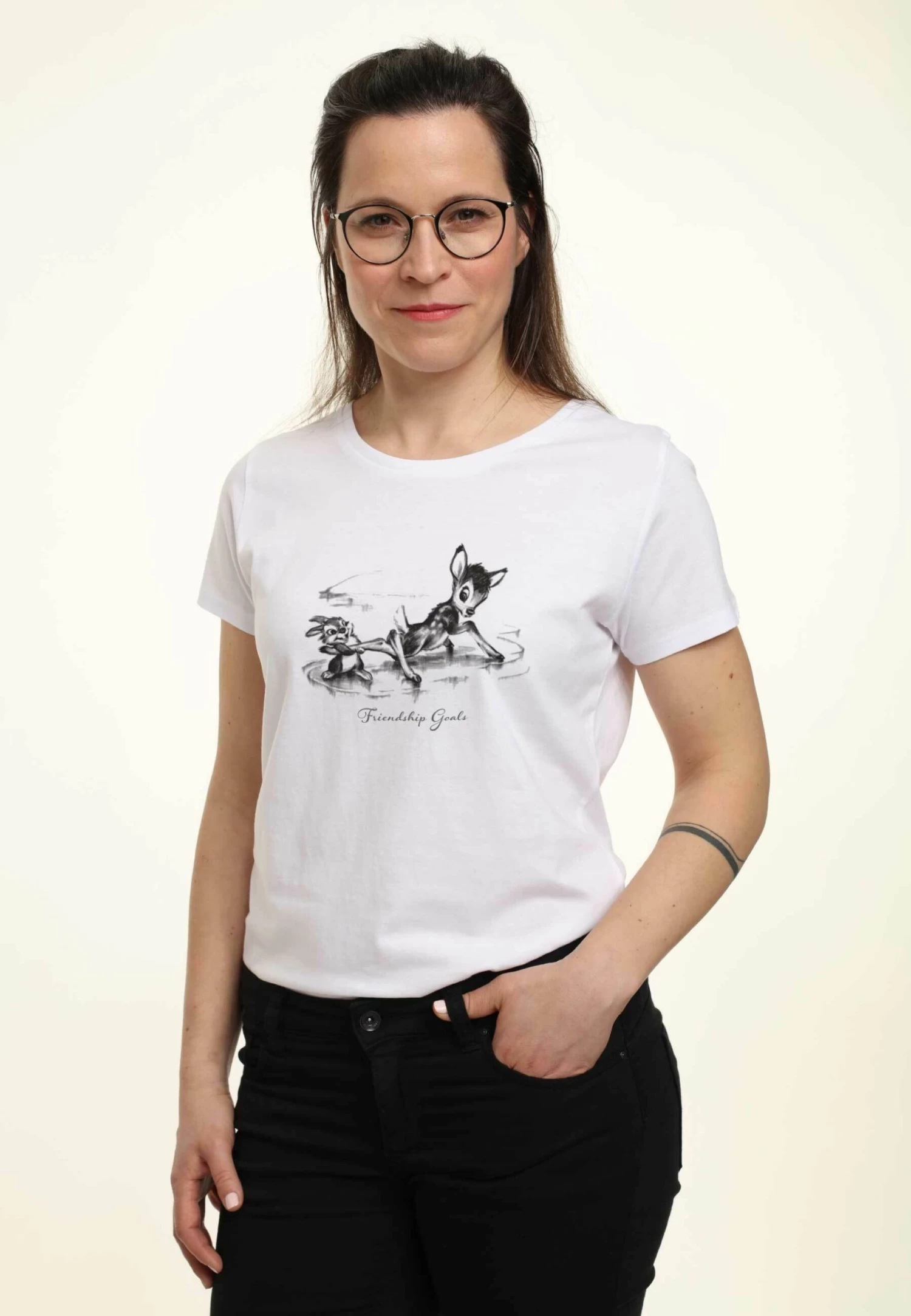Disney Bambi Bambi Friendship - T-Shirt Print - White 6 Disney Bambi Bambi Friendship - T-Shirt Print - White - Afbeelding 4