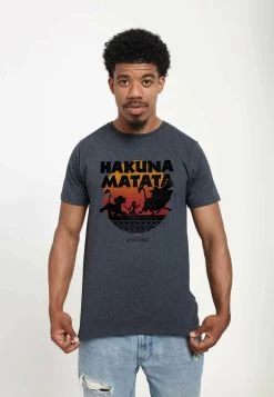 Disney The Lion King Hakuna Silos Unisex - T-Shirt Print - Melangeblack -Disney 0e26eeeae3454bdd9099fe1bb5e99163