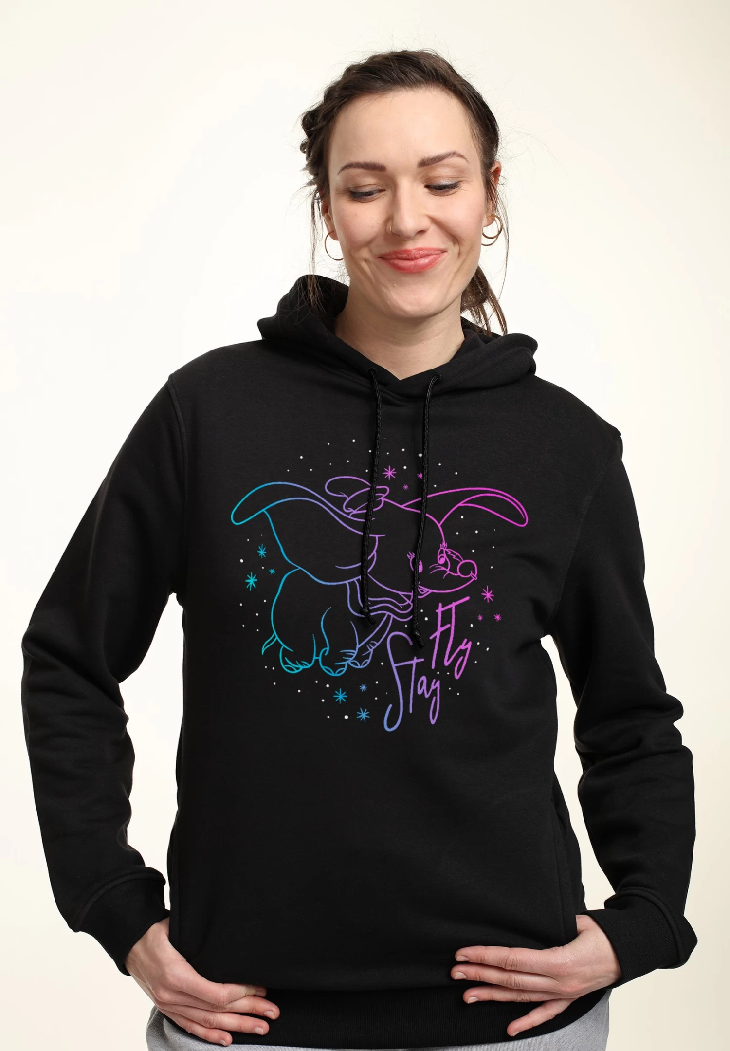 Disney Dumbo Stay Fly Dumbo - Hoodie - Black 3 Disney Dumbo Stay Fly Dumbo - Hoodie - Black