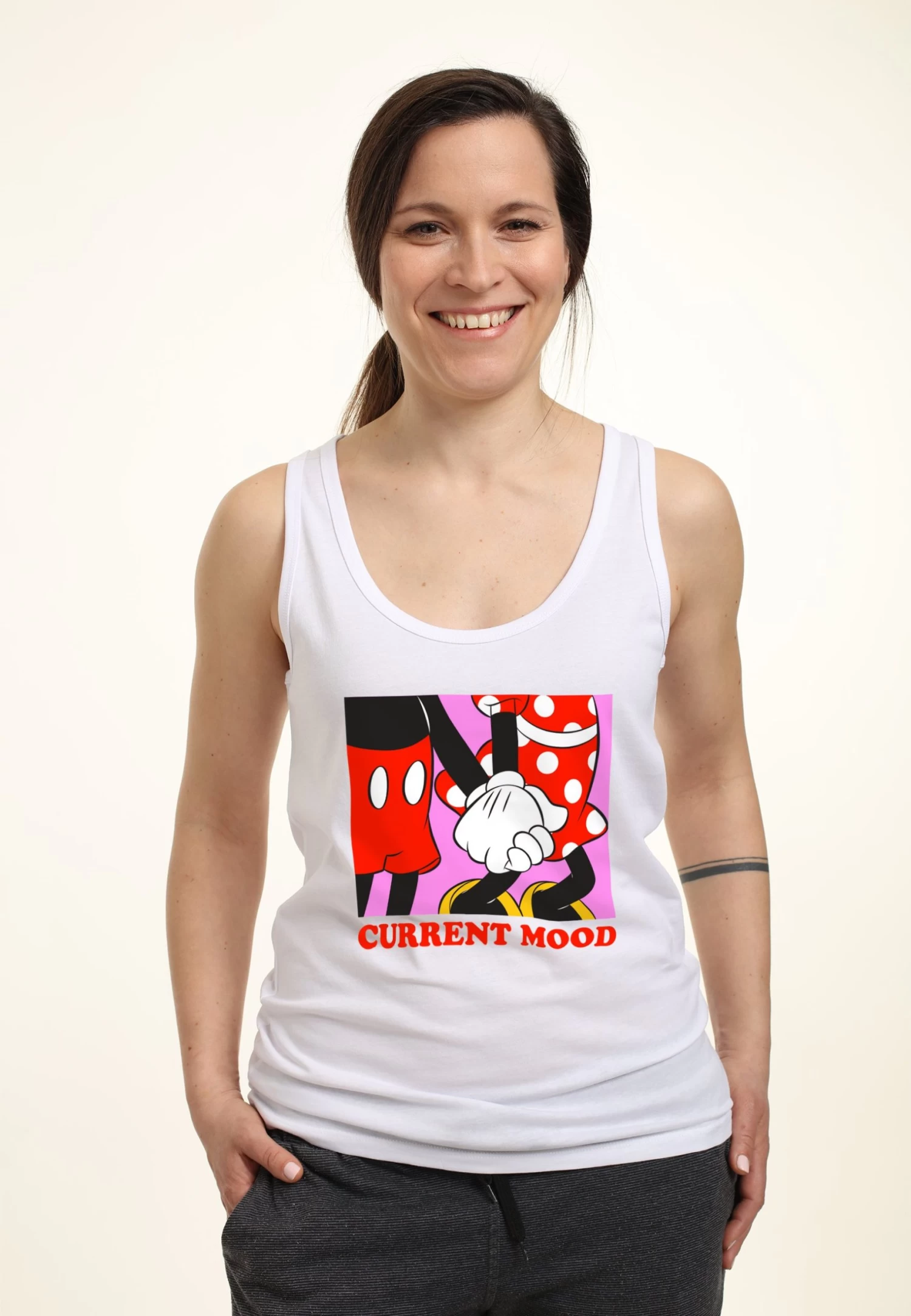 Disney Mickey Classic Current Mood- Top - White 5 Disney Mickey Classic Current Mood- Top - White - Afbeelding 3