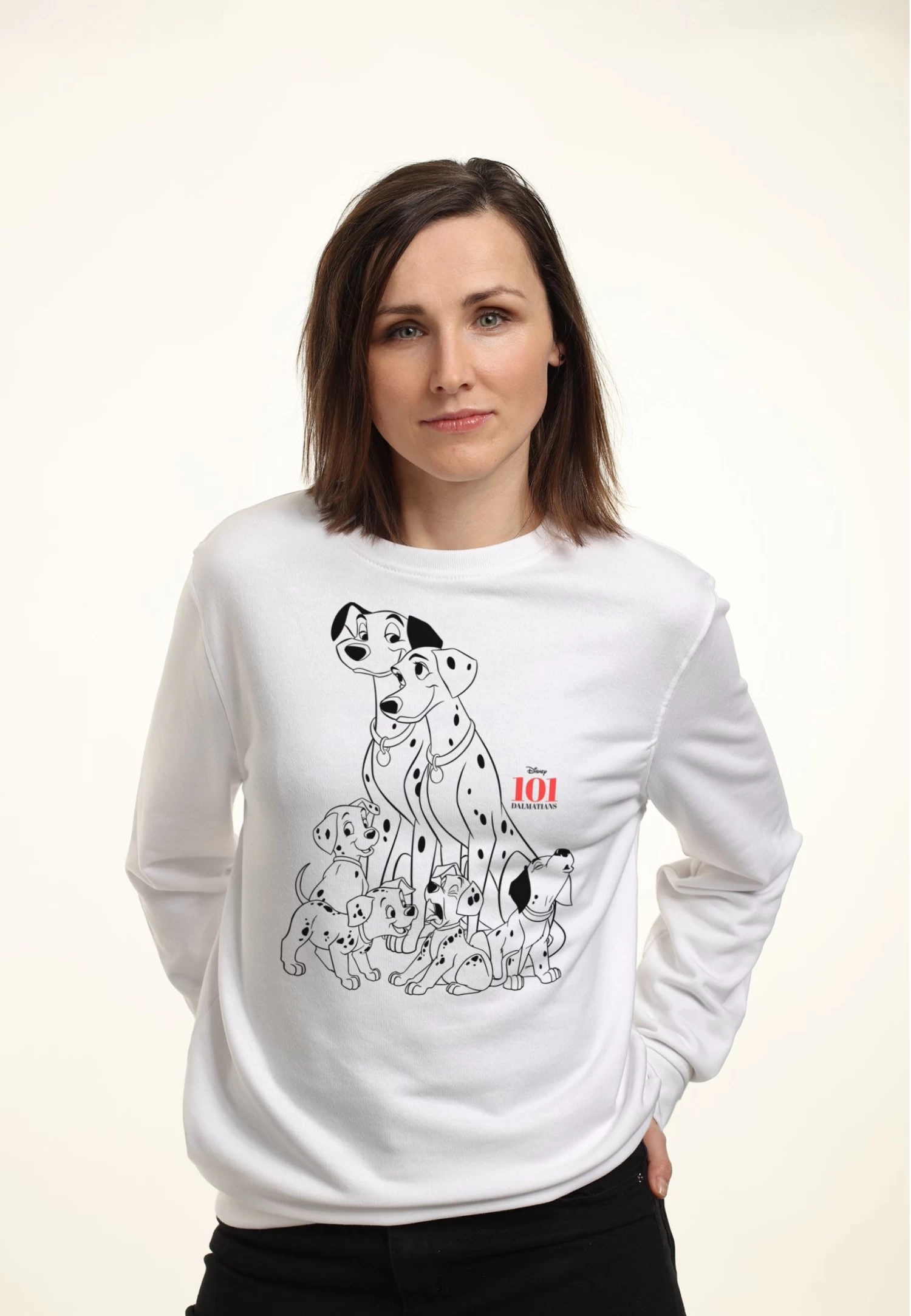 Disney 101 Dalmatians Dog Pile - Sweater - White 3 Disney 101 Dalmatians Dog Pile - Sweater - White