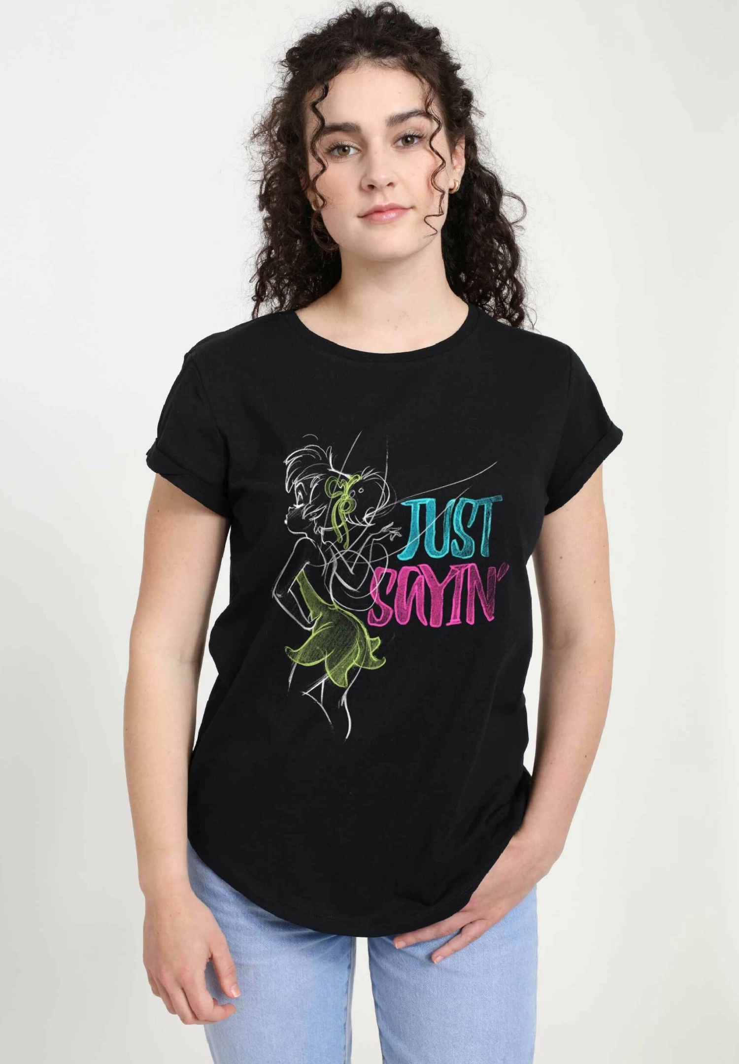 Disney Peter Pan Just Sayin Tink - T-Shirt Print - Black 3 Disney Peter Pan Just Sayin Tink - T-Shirt Print - Black