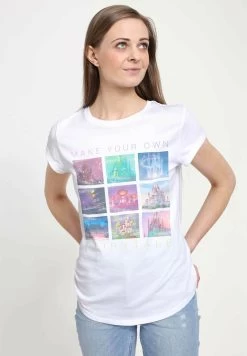 Disney Princesses Castles In Disney Princess Movies - T-Shirt Print - White -Disney 1820865ba0044ddbaa2c15085cda8850