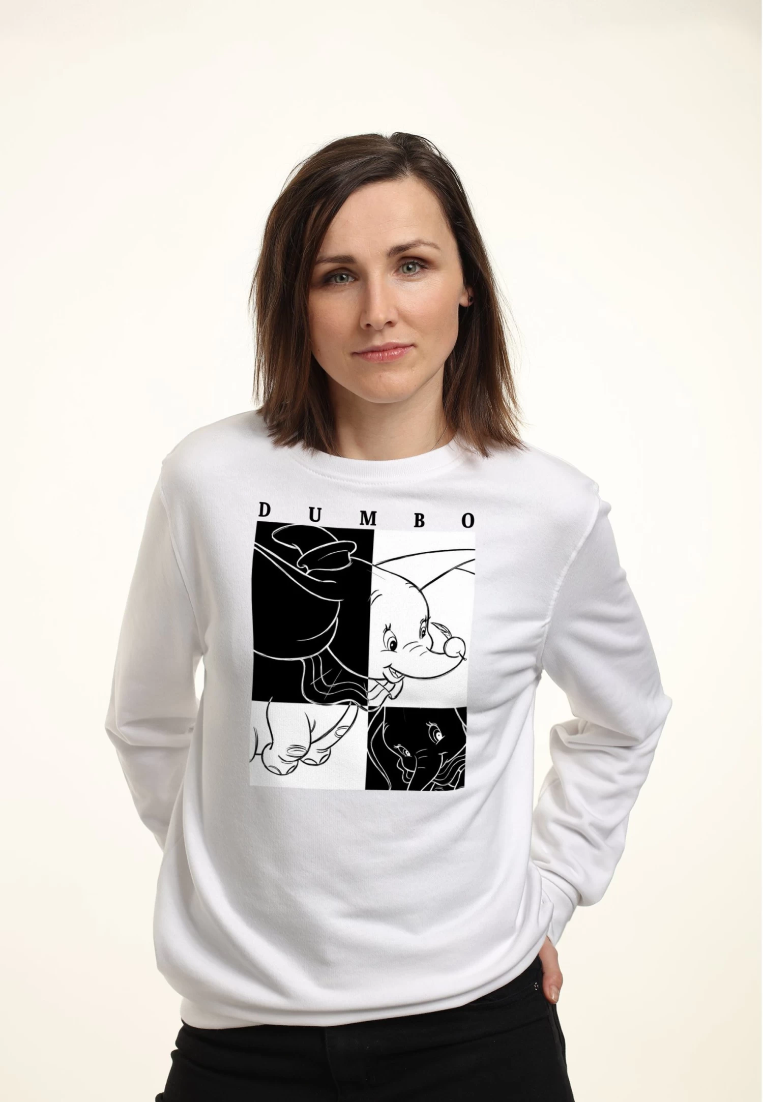 Disney Dumbo Contrast - Sweater - White 3 Disney Dumbo Contrast - Sweater - White