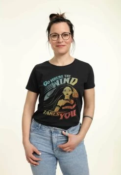 Disney Pocahontas Wind Takes You - T-Shirt Print - Black -Disney 1dcc03776f7942bba2c6adf2864890c0