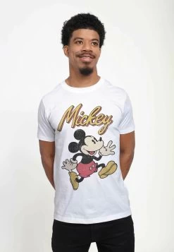 Disney Mickey Classic Vintage Mickey Unisex - T-Shirt Print - White -Disney 1f23d438146f4625aa68443834572cd8