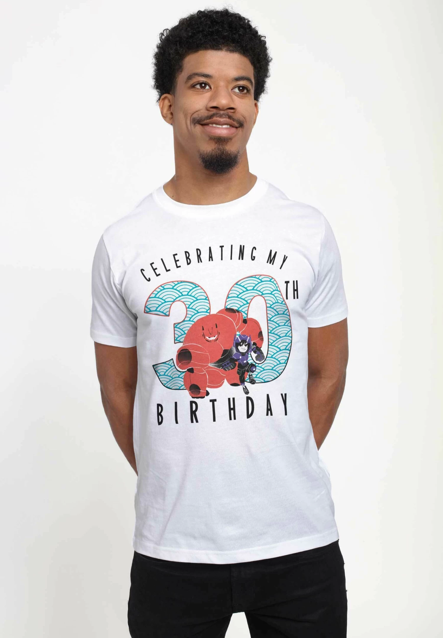 Disney Big Hero 6 Movie Baymax 30 Years Unisex - T-Shirt Print - White 6 Disney Big Hero 6 Movie Baymax 30 Years Unisex - T-Shirt Print - White - Afbeelding 4