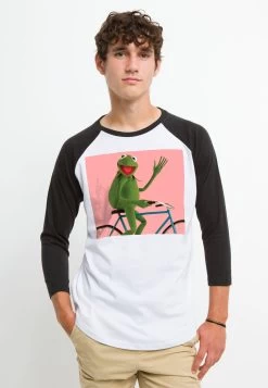Disney Muppets Biking Kermit - Longsleeve - White Black -Disney 233fea92c747479cbd6dc549746d988d