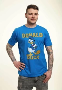 Disney Classic Mickey Donald Duck- T-Shirt Print - Bright Blue -Disney 239d165f047d4fc0861709ebbbccd121
