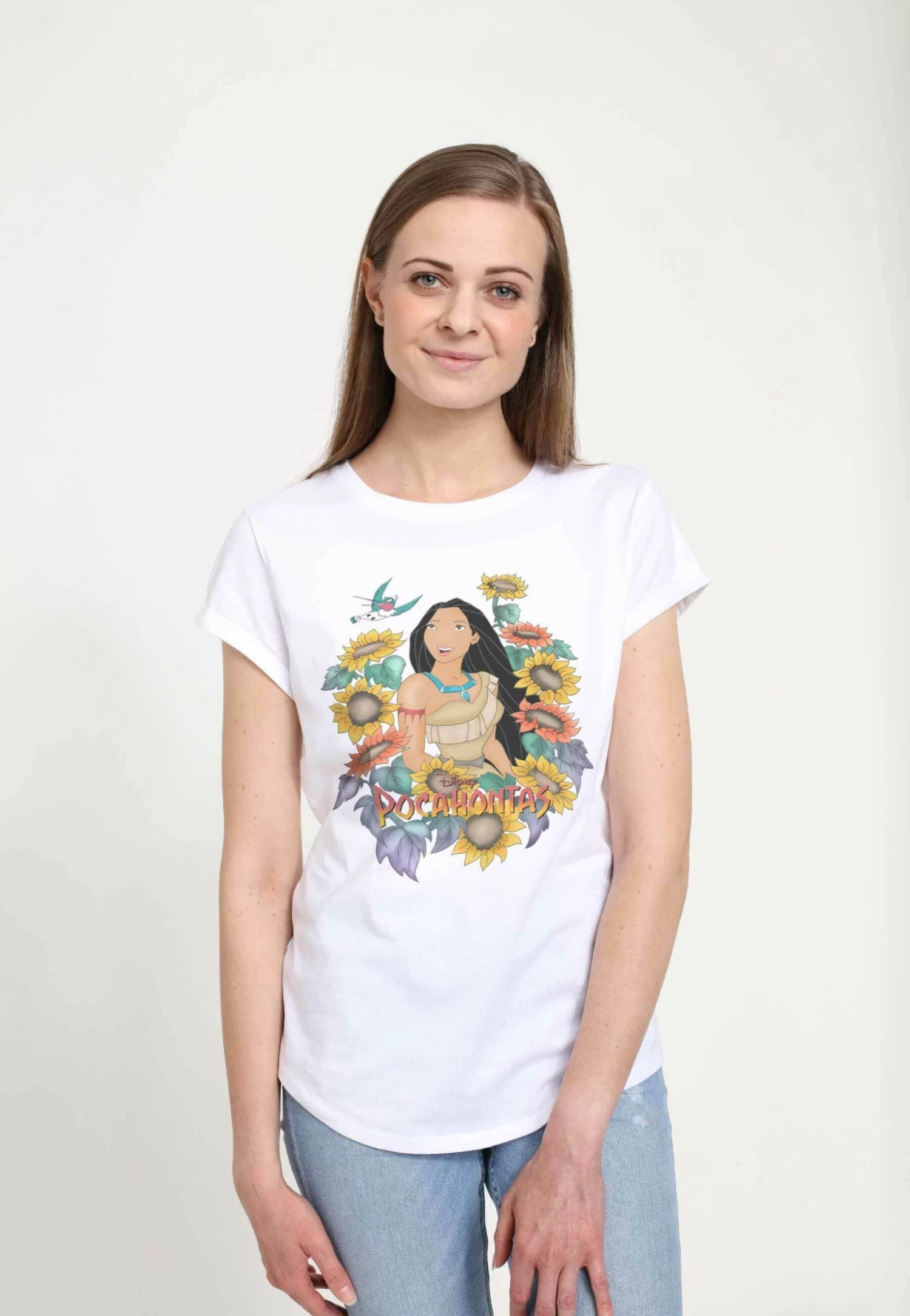 Disney Pocahontas 90'S Classic - T-Shirt Print - White 5 Disney Pocahontas 90'S Classic - T-Shirt Print - White - Afbeelding 3