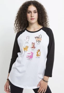 Disney Mickey And Friends Cat Breeds - Longsleeve - White Black -Disney 2487bb81936e4e4d8ab316c013bbaa37