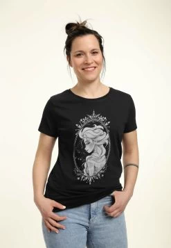 Disney Frozen Elsa Frame - T-Shirt Print - Black -Disney 24b49214078044dd9b4810e98e60f3c1
