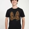 Disney Mickey Classic Animal Print Bow Unisex - T-Shirt Print - Black -Disney 27f6187b3f82441a96ab813394f045d4
