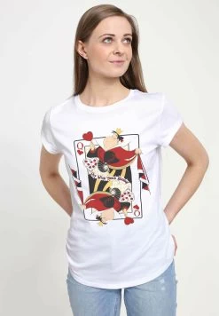 Disney Alice In Wonderland Queen Of Hearts - T-Shirt Print - White