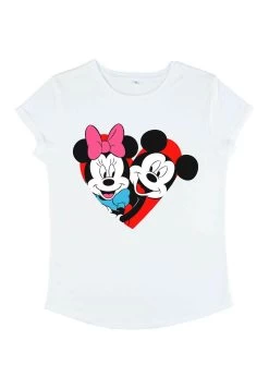 Disney Mickey Mouse Mickey Minnie Heart - T-Shirt Print - White 12 Disney Mickey Mouse Mickey Minnie Heart - T-Shirt Print - White -Disney 283592acf71b44518abf16d71f7f3207
