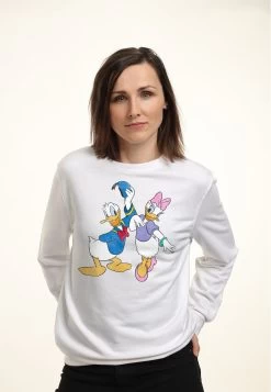Disney Mickey Classic Big Donald Daisy - Sweater - White