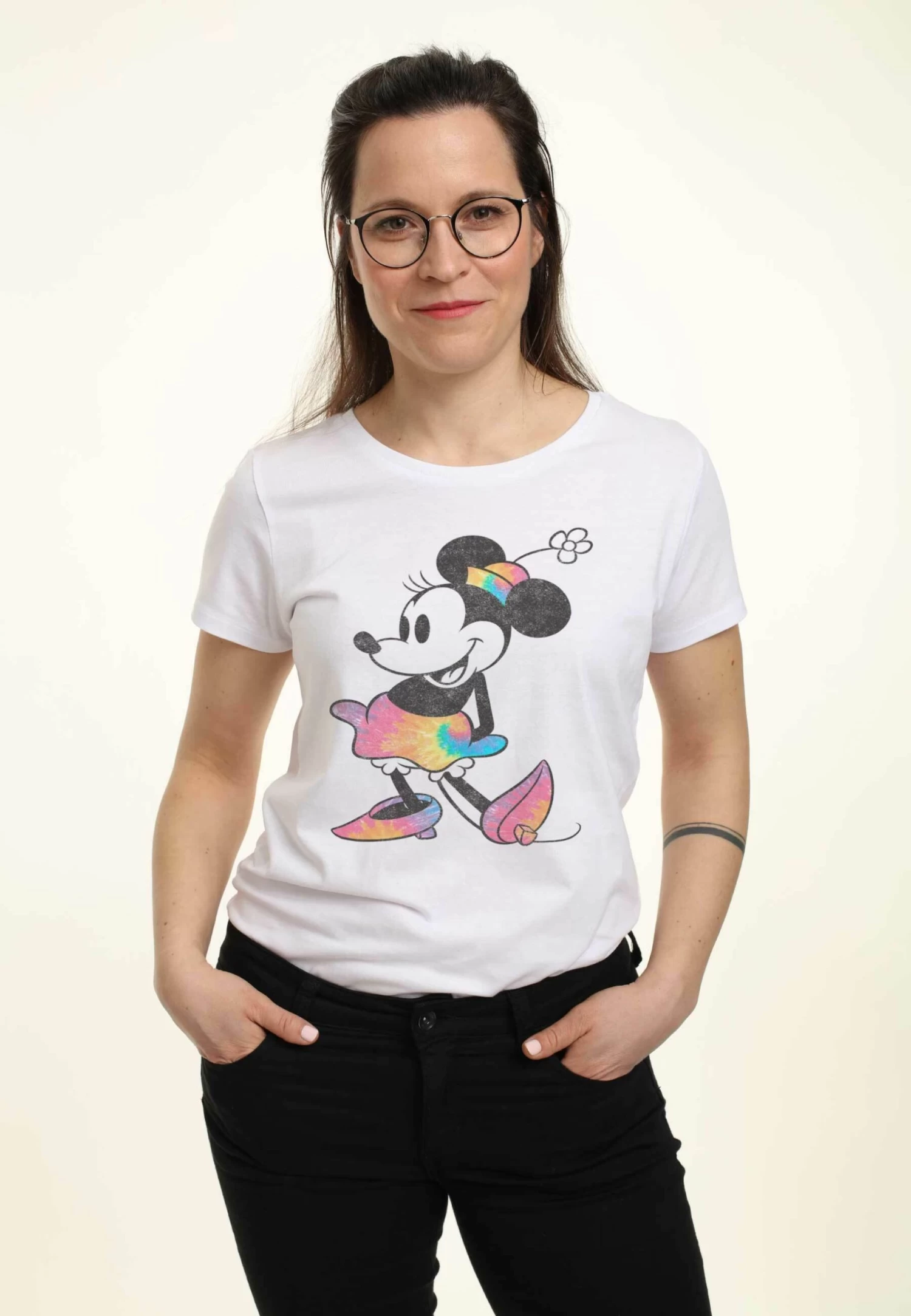 Disney Mickey Classic Dye Minnie - T-Shirt Print - White 3 Disney Mickey Classic Dye Minnie - T-Shirt Print - White