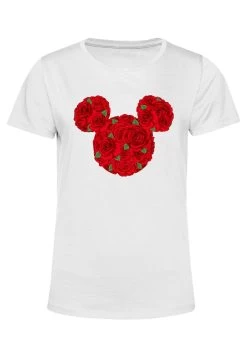 Disney Mickey Classic Mickey Mouse Roses - T-Shirt Print - White -Disney 297925ff5ffe45039e8917c03e9e329b