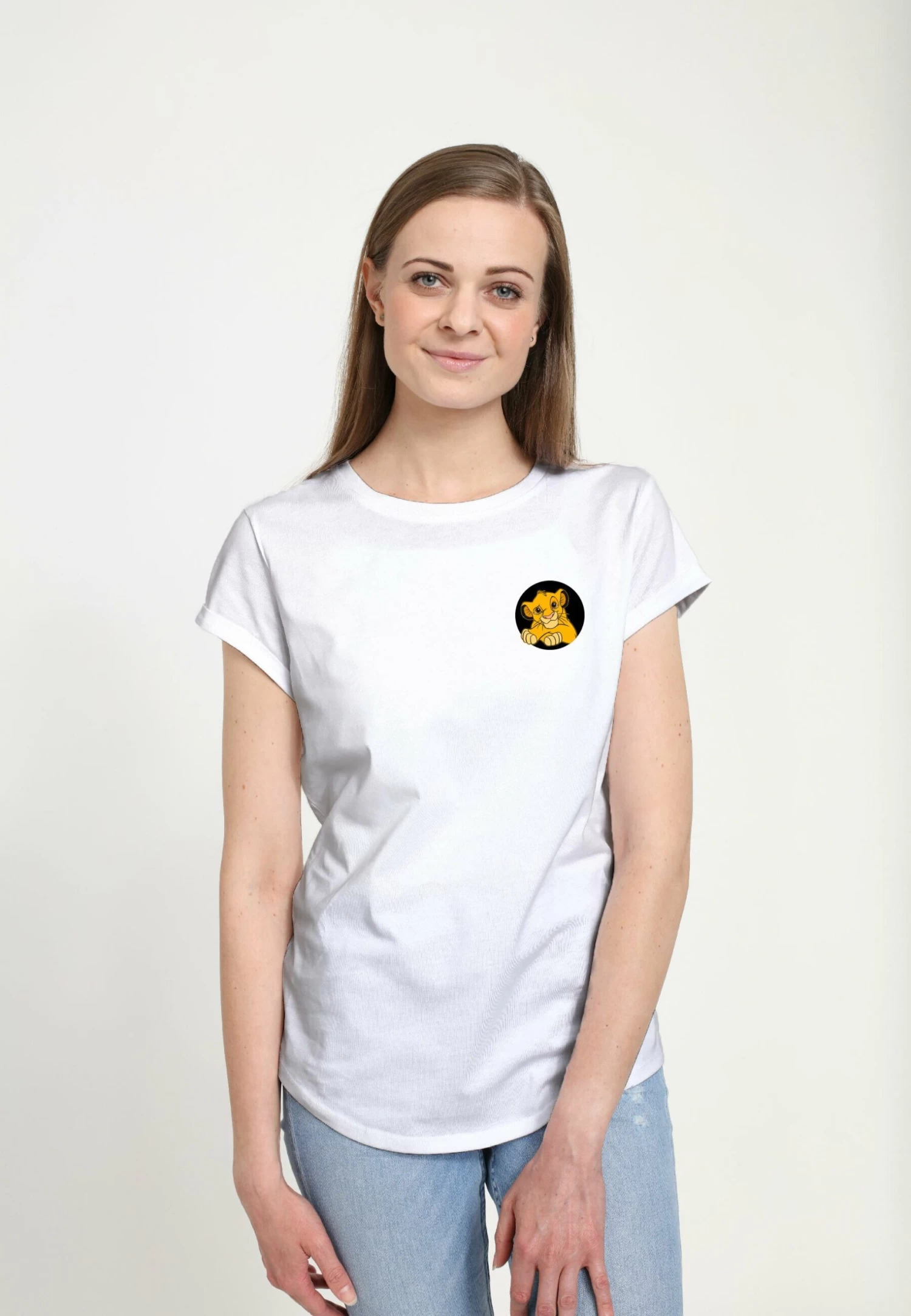 Disney The Lion King Simba Patch - T-Shirt Print - White 3 Disney The Lion King Simba Patch - T-Shirt Print - White
