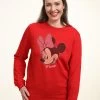Disney Mickey Classic Minnie Big Face Distressed - Sweater - Red 2 Disney Mickey Classic Minnie Big Face Distressed - Sweater - Red -Disney 2a9ed7dc03694b2eaf7df77f2145fa1a