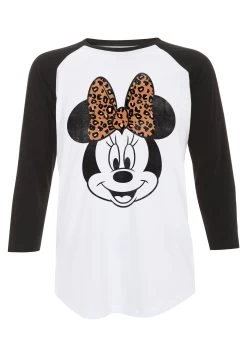 Disney Mickey And Friends Modern Minnie Face Leopard - Longsleeve - White Black 12 Disney Mickey And Friends Modern Minnie Face Leopard - Longsleeve - White Black -Disney 2b1d03f683234497a3b912dc7ed2f3dc