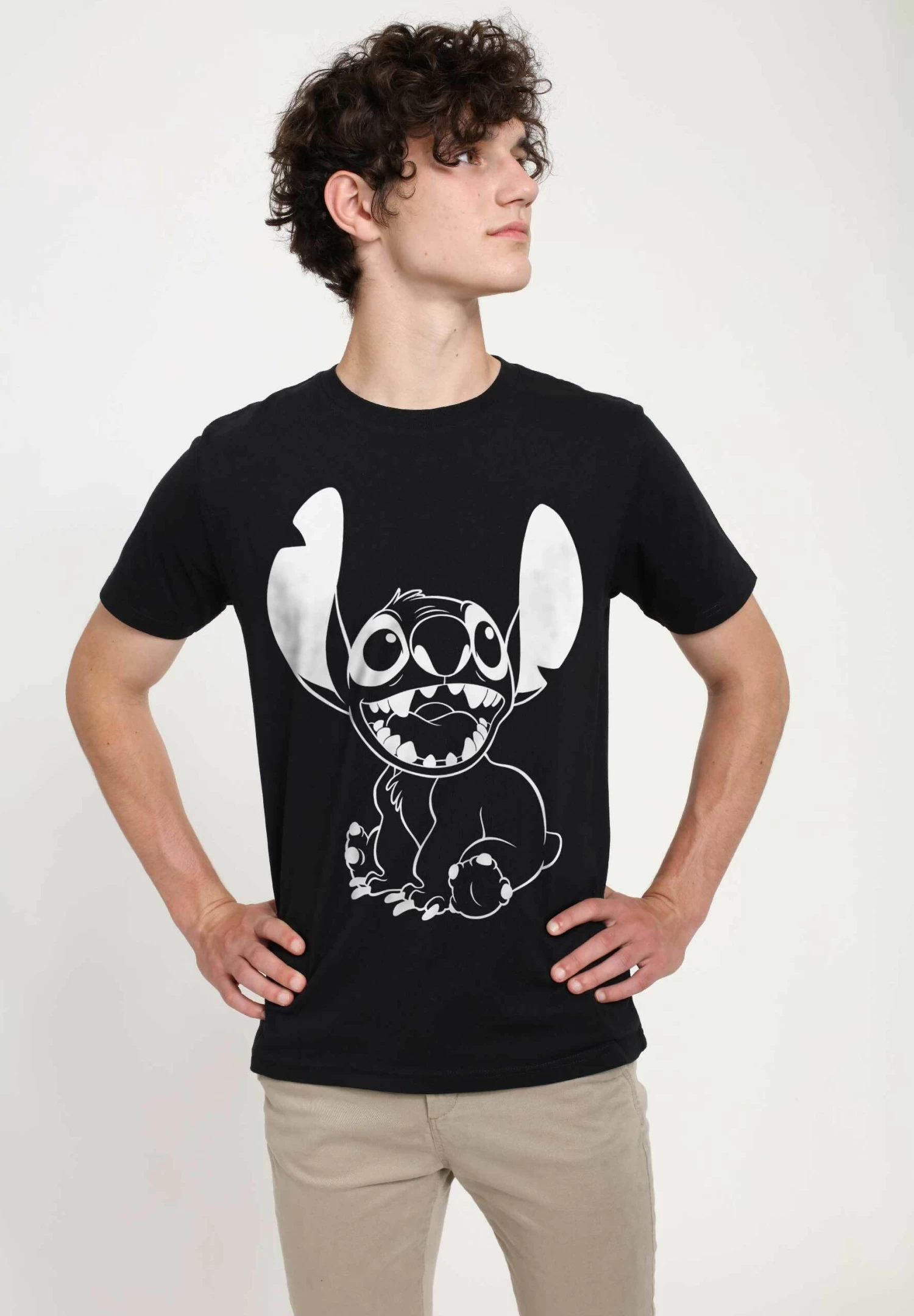 Disney Lilo & Stitch Negative Stitch Unisex - T-Shirt Print - Black 5 Disney Lilo & Stitch Negative Stitch Unisex - T-Shirt Print - Black - Afbeelding 3