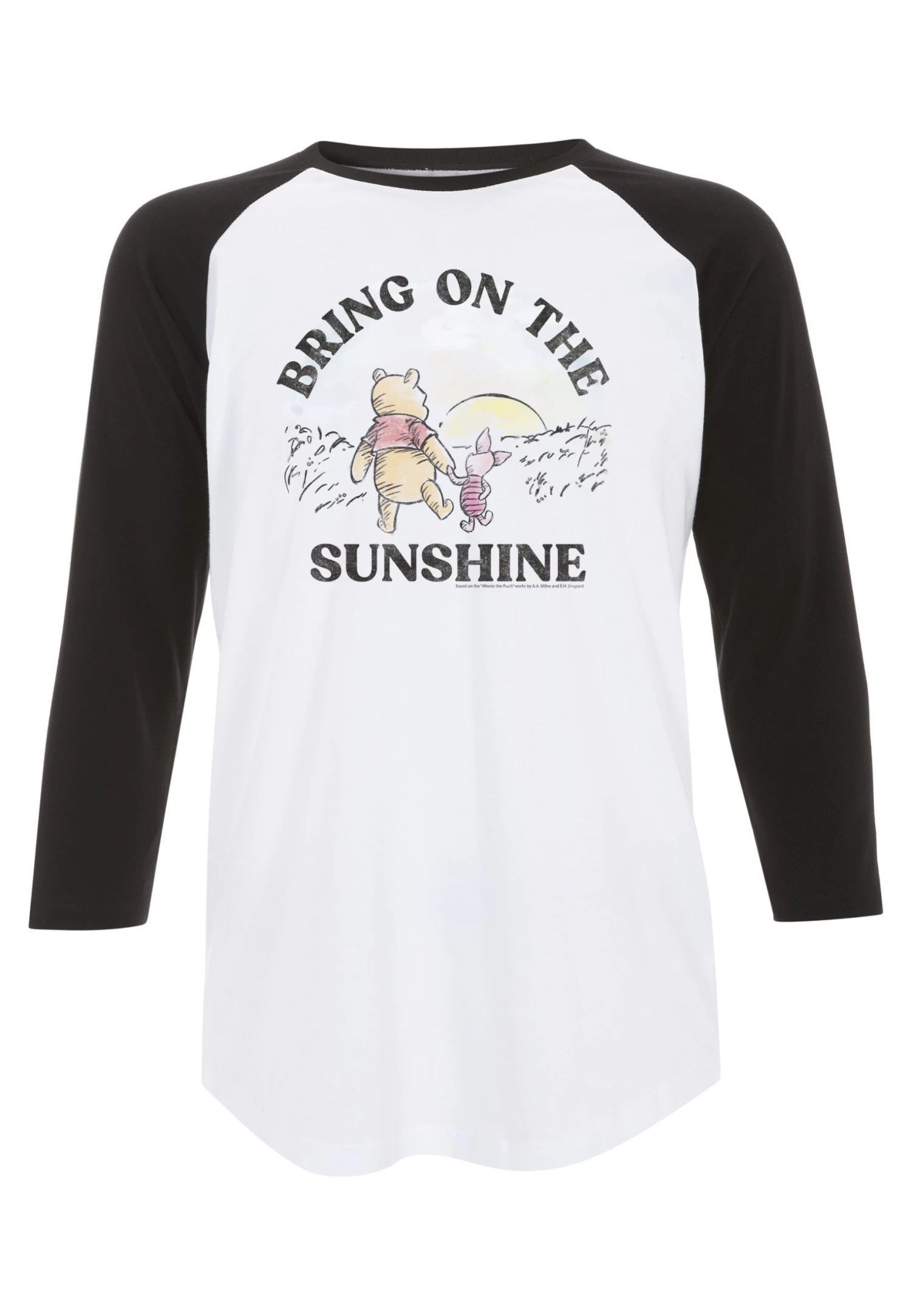 Disney Winnie The Pooh Bring On The Sunshine - Longsleeve - White Black 7 Disney Winnie The Pooh Bring On The Sunshine - Longsleeve - White Black - Afbeelding 5