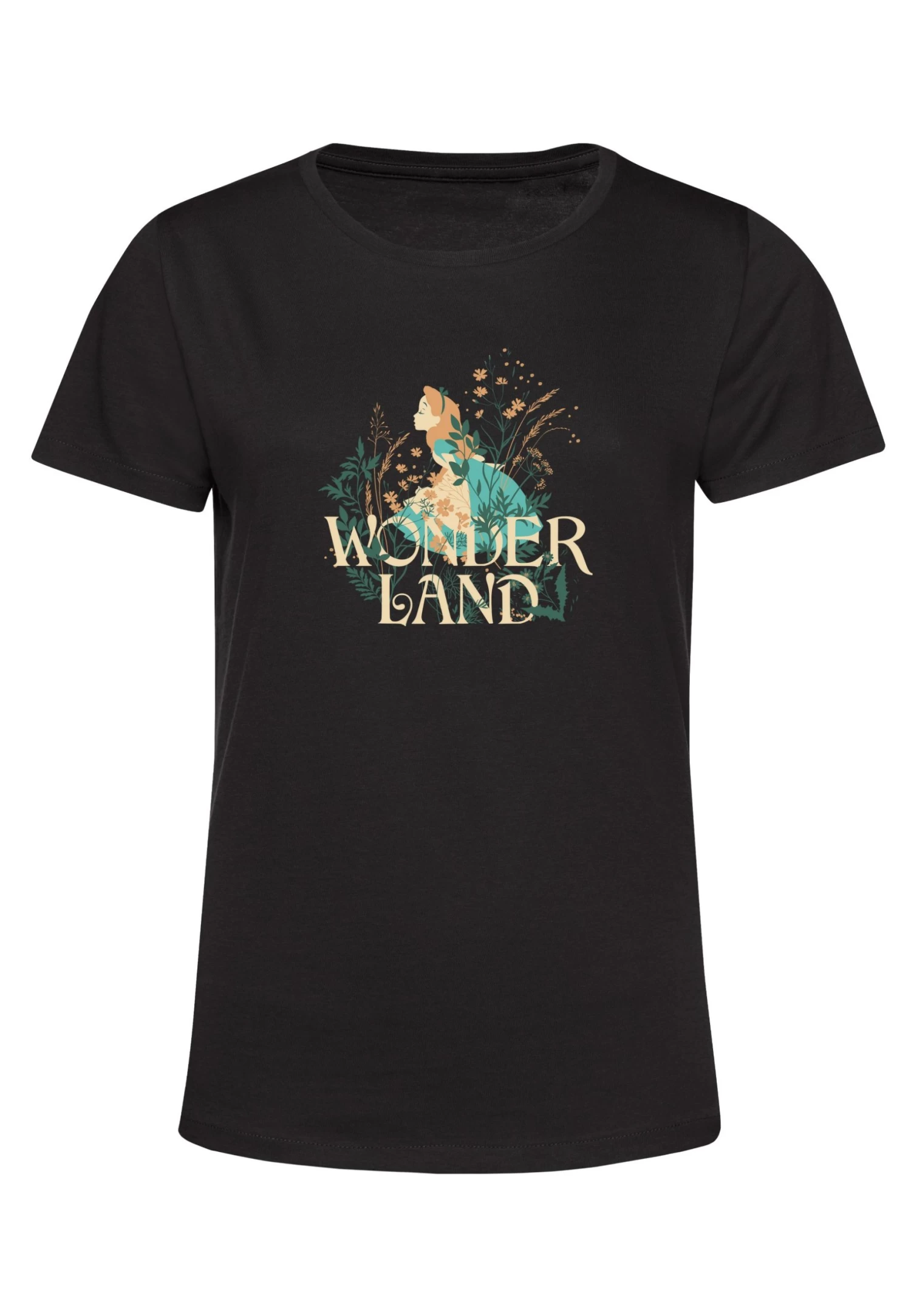 Disney Alice In Wonderland Alice Plant Smell - Dsax034Gse - T-Shirt Print - Black 7 Disney Alice In Wonderland Alice Plant Smell - Dsax034Gse - T-Shirt Print - Black - Afbeelding 5