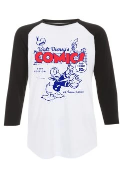 Disney Classic Mickey Donalds Comic Cover - Longsleeve - White Black -Disney 324a4f5c797b45fd816b4757fbfe3eac