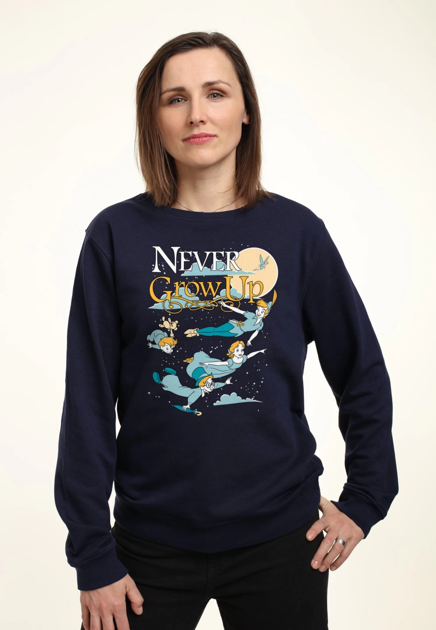 Disney Peter Pan Grow Up Never - Sweater - Navy Blue 3 Disney Peter Pan Grow Up Never - Sweater - Navy Blue