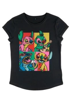 Disney Lilo & Stitch Grunge Stitch - T-Shirt Print - Black -Disney 32cf9f657d4246cba30bd308892b4548