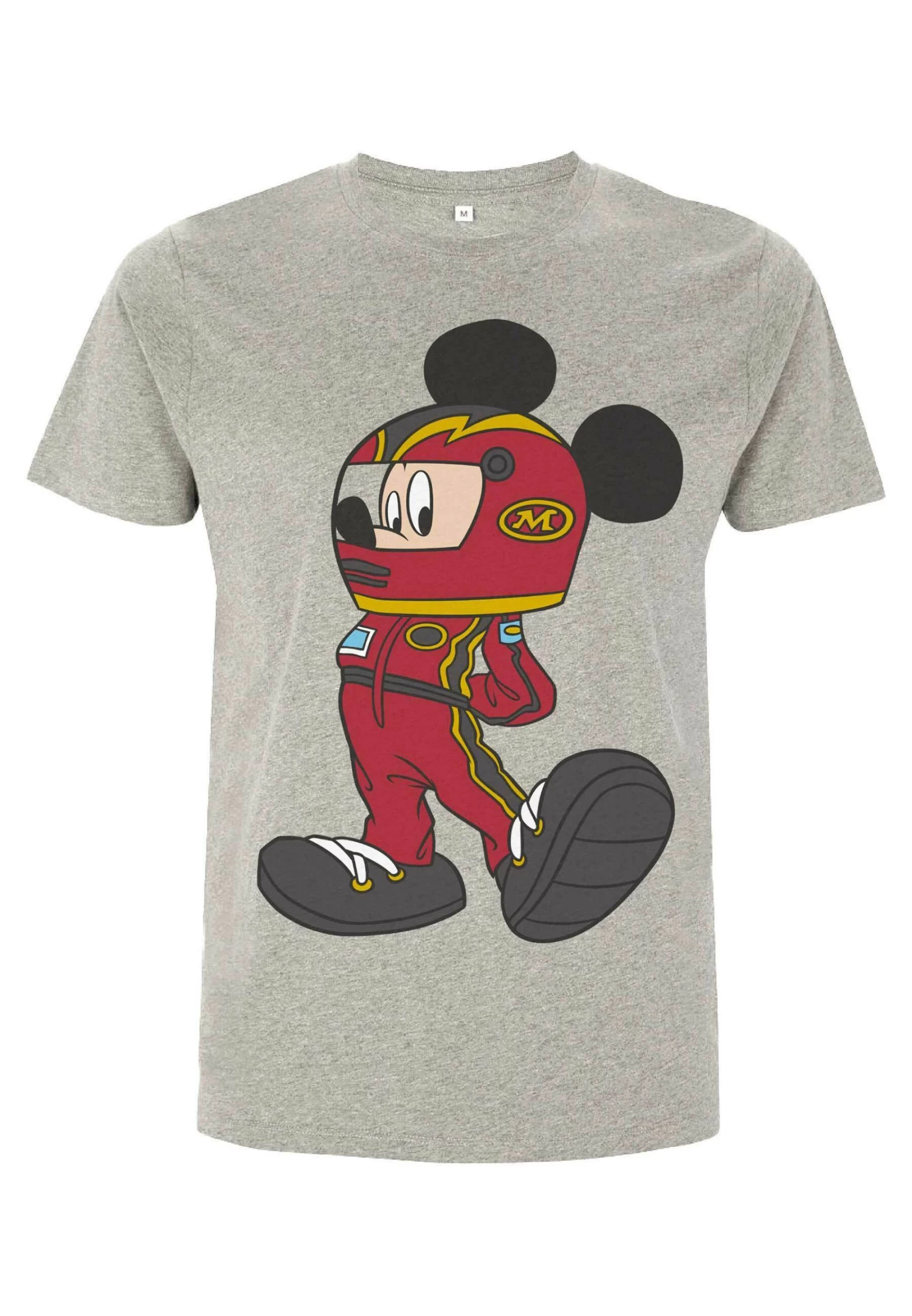 Disney Classic Mickey Mickey Racecar Driver Unisex - T-Shirt Print - Melange Grey 6 Disney Classic Mickey Mickey Racecar Driver Unisex - T-Shirt Print - Melange Grey - Afbeelding 4