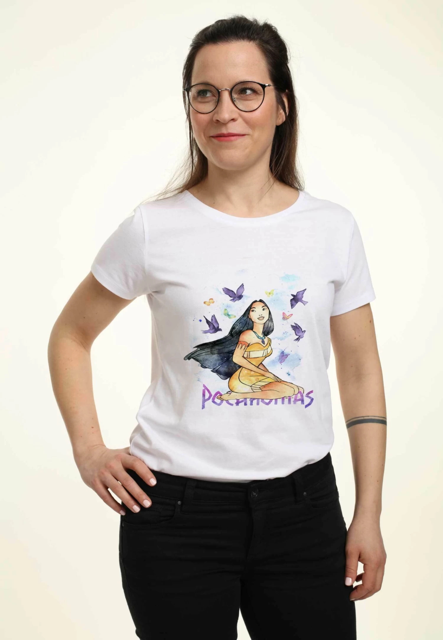 Disney Pocahontas Free Spirit - T-Shirt Print - White 5 Disney Pocahontas Free Spirit - T-Shirt Print - White - Afbeelding 3