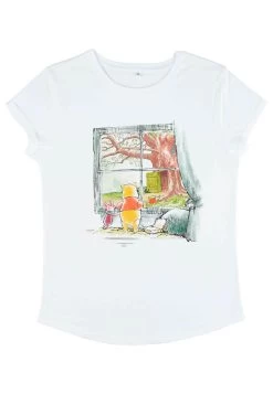 Disney Winnie The Pooh Winnie Window - T-Shirt Print - White -Disney 359a4f55e9dc4c15bea837c7c890be5c