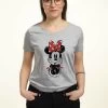 Disney Mickey Classic Sitting Minnie Sketch - T-Shirt Print - Heather Grey -Disney 36482dfb2f714eef8bd6b38d727f6628