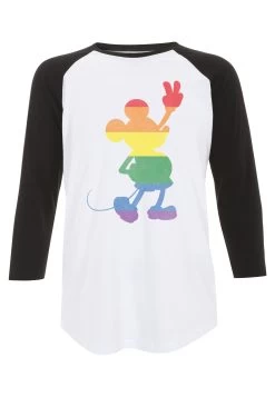 Disney Mickey Classic Love Is Love Pride Mickey - Longsleeve - White Black -Disney 373a25e96e4a4123b00f2f2c827269a0