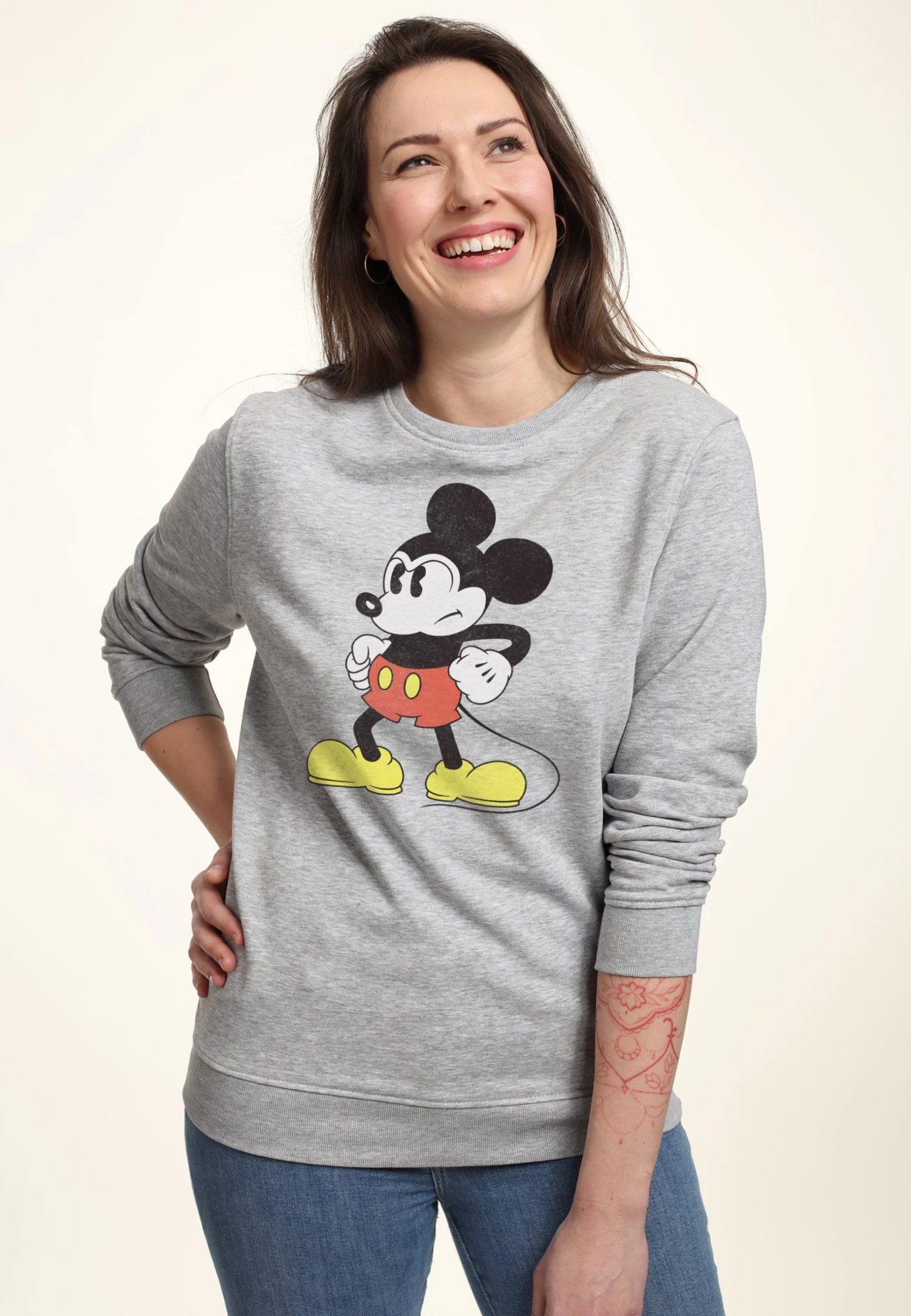 Disney Classic Mickey Mightiest Mouse - Sweater - Heather Grey 5 Disney Classic Mickey Mightiest Mouse - Sweater - Heather Grey - Afbeelding 3